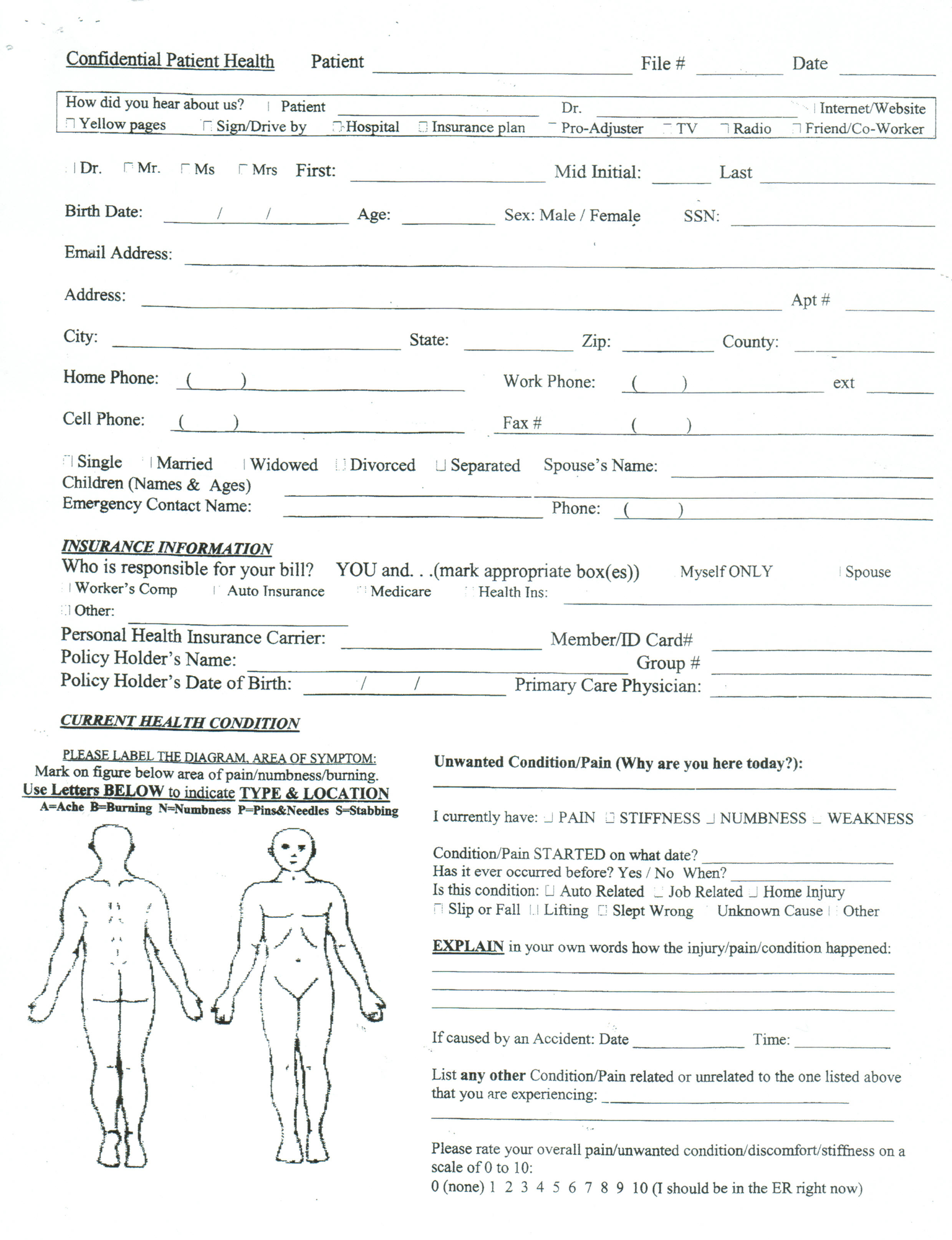 patient intake forms intake form